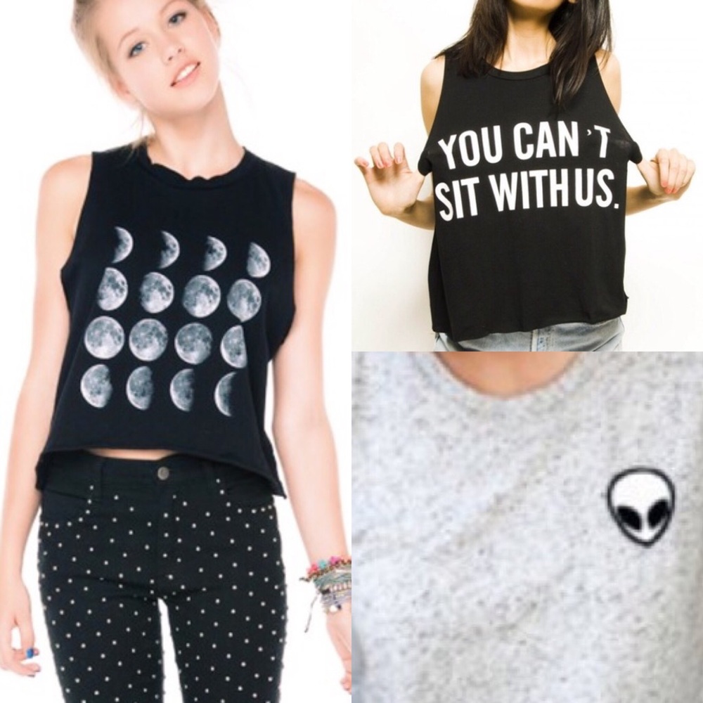 (Bundle of 3) Brandy Melville Cropped Muscle Tanks